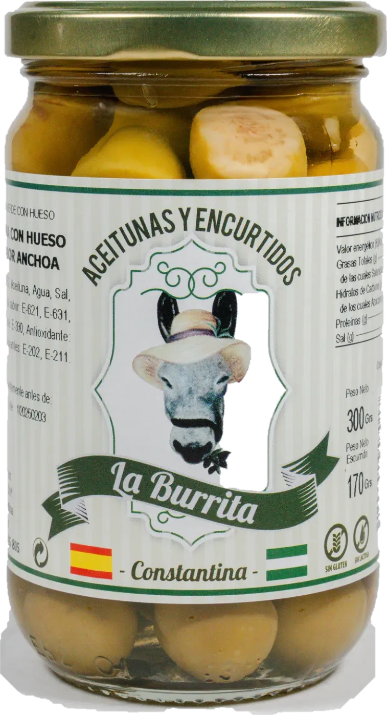 Bote real de aceitunas La Burrita